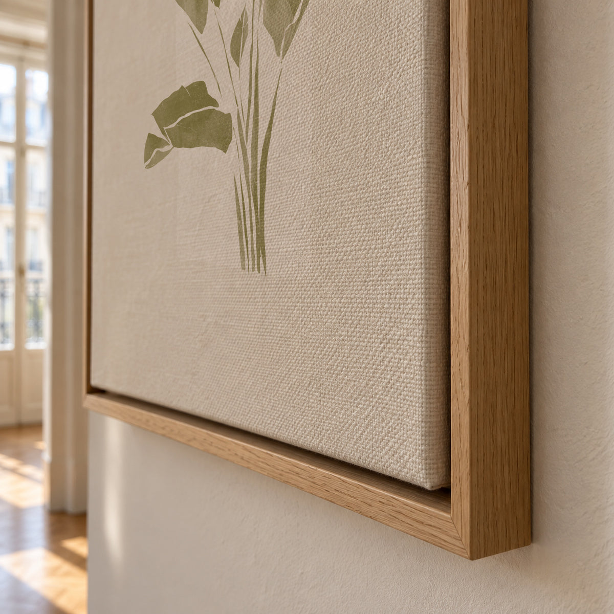 Tropical Window II - Framed canvas detail