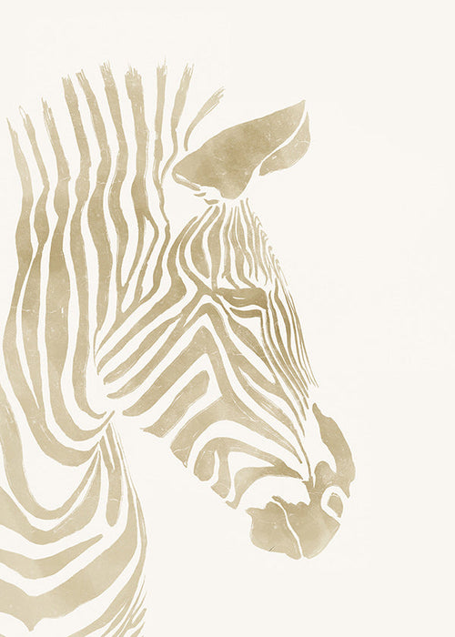 Quadro zebra bege minimalista