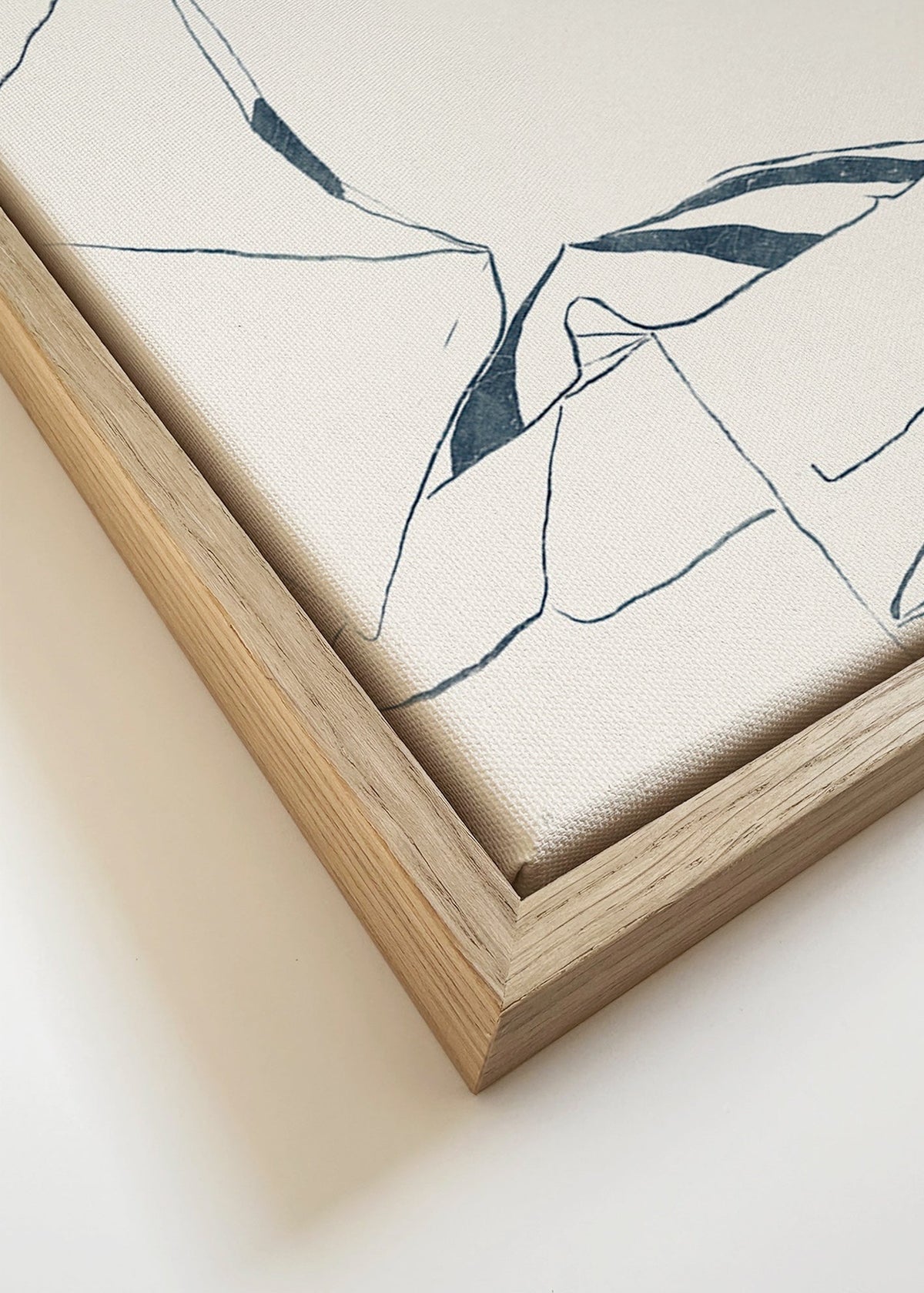 Ilustração guarda-sóis azuis minimalista – Canvas detail