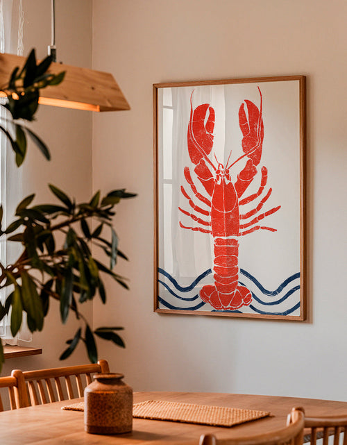 Arte para cozinha: lagosta vermelha em estampa – Product1
