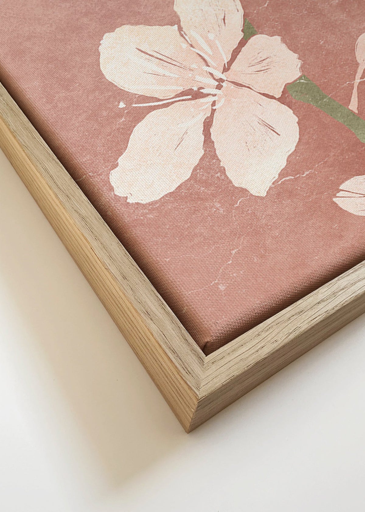 Estampa botânica flor rosa – Canvas detail