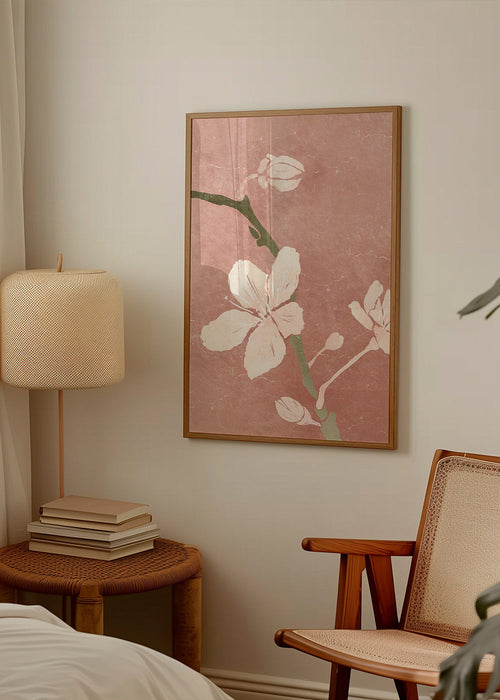 Estampa botânica flor rosa – Product1