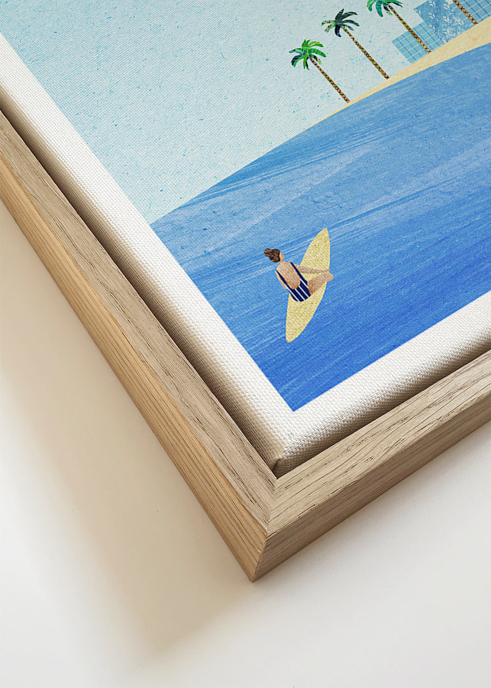 Poster de viagem Barcelona praia ilustrada