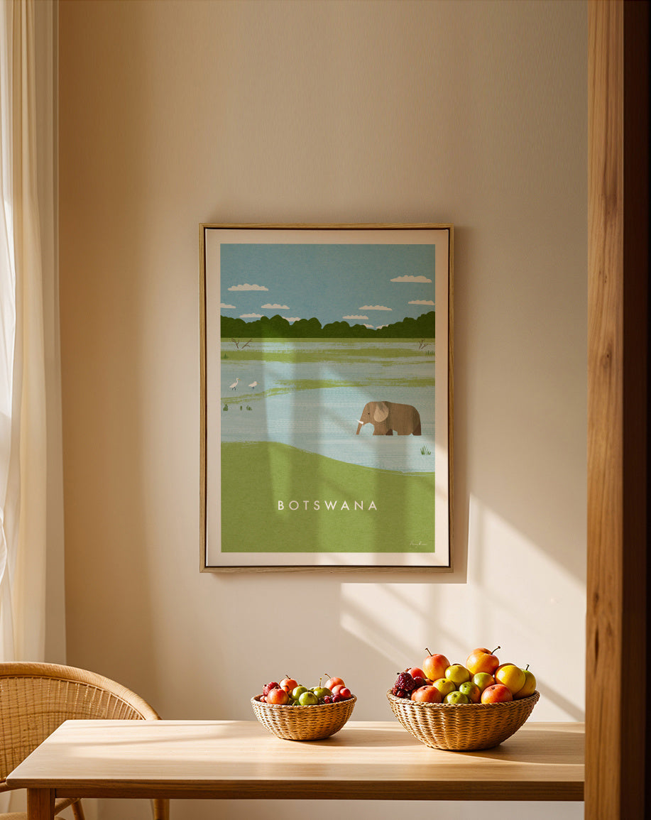 Botswana - Framed canvas in an interior