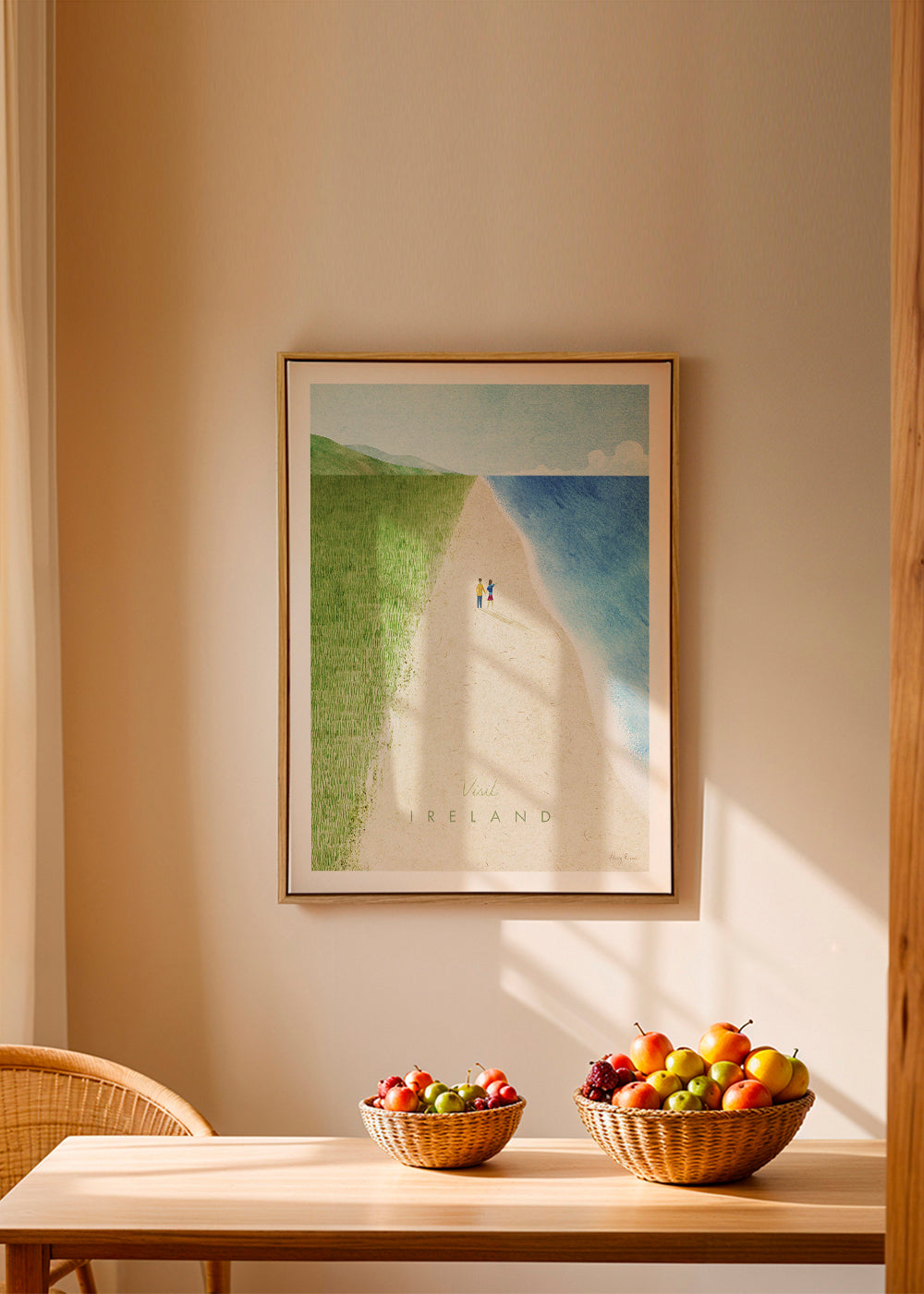 Poster de viagem: costa da Irlanda ilustrada