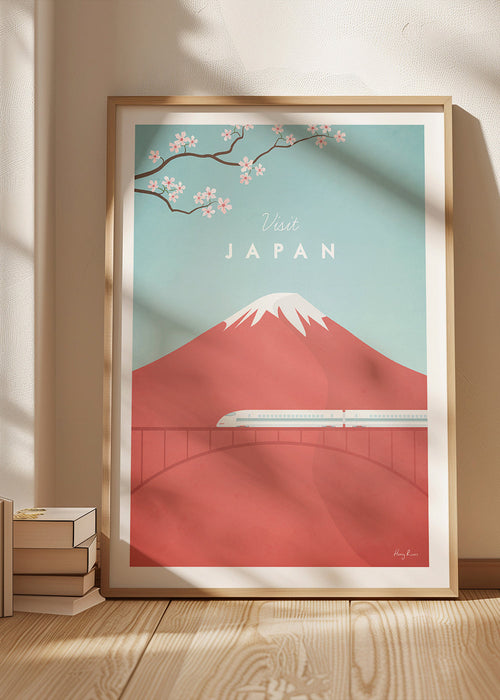 Poster de viagem Mount Fuji e trem-bala