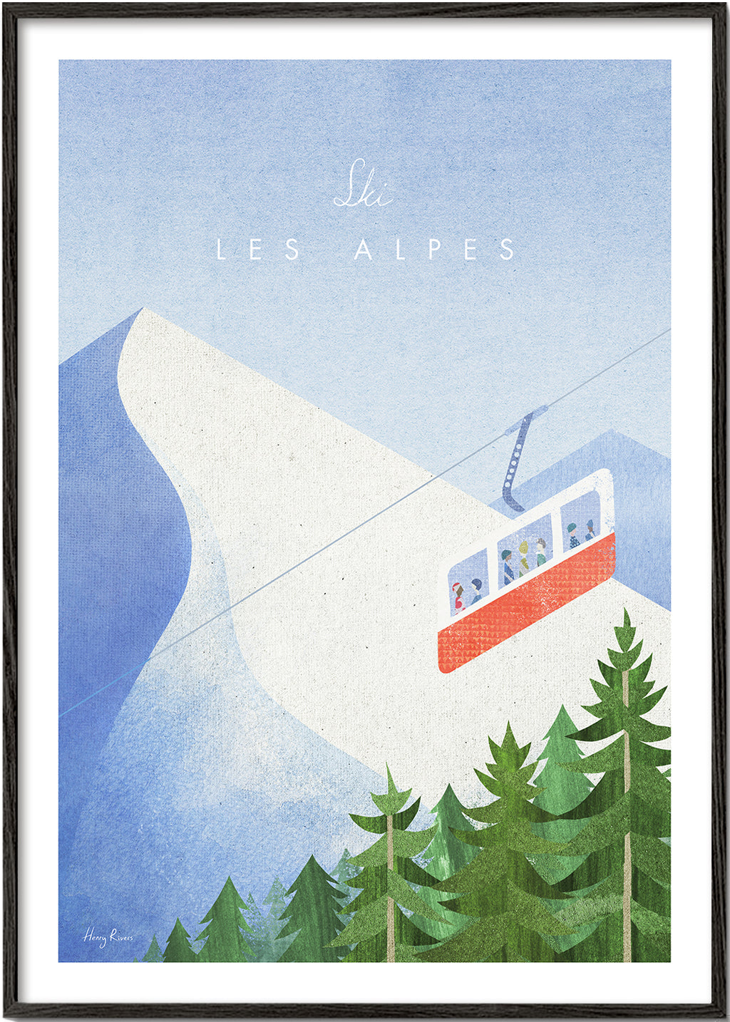 Quadro Alpes com teleférico