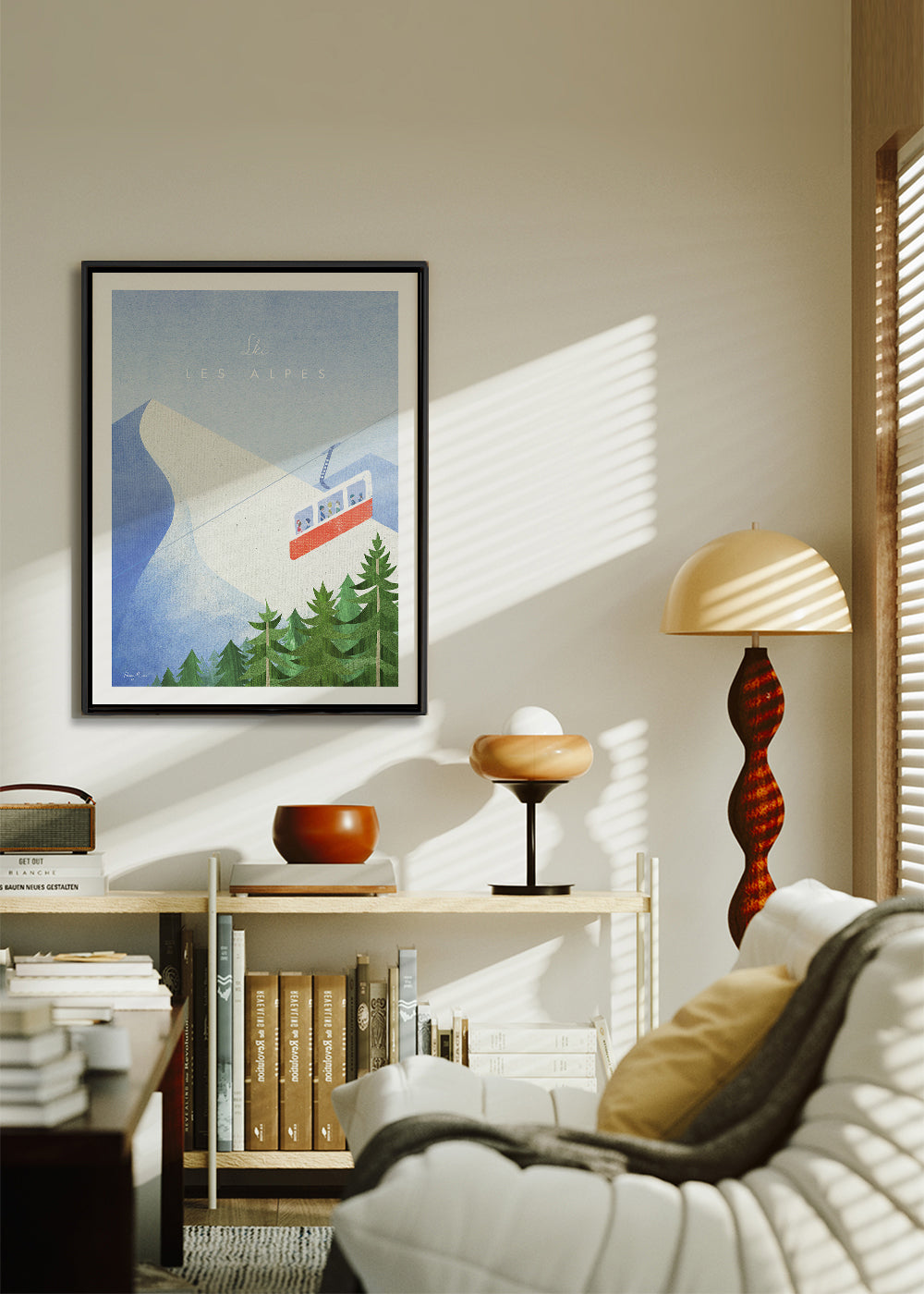 Quadro Alpes com teleférico
