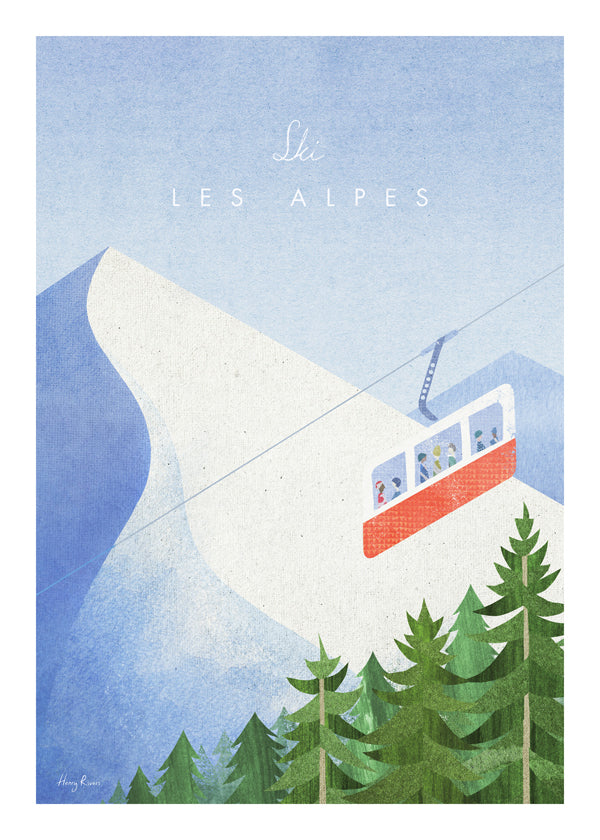 Quadro Alpes com teleférico