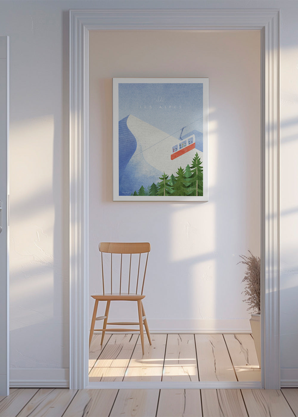 Quadro Alpes com teleférico