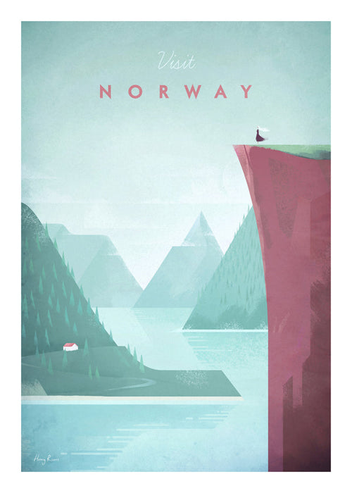 Quadro paisagem: Noruega poster com fiorde