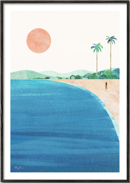 Arte paisagística praia minimal