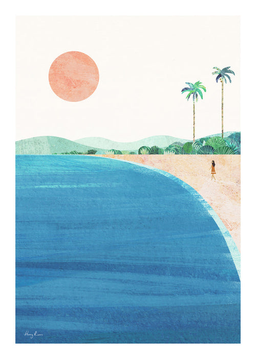 Arte paisagística praia minimal
