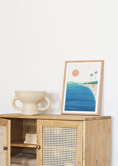 Arte paisagística praia minimal