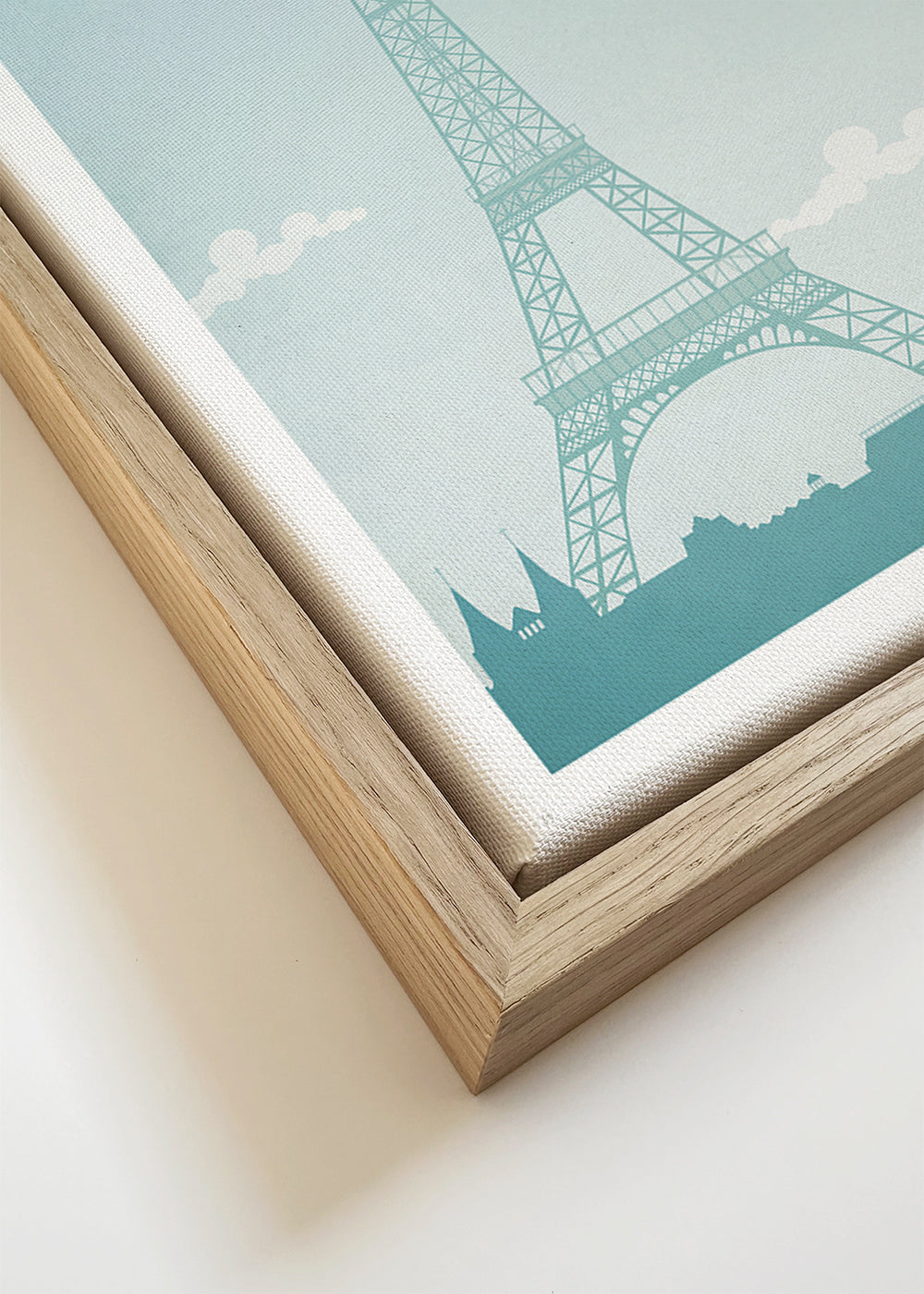 Cuadro de ciudades: Paris ilustrado com Torre Eiffel