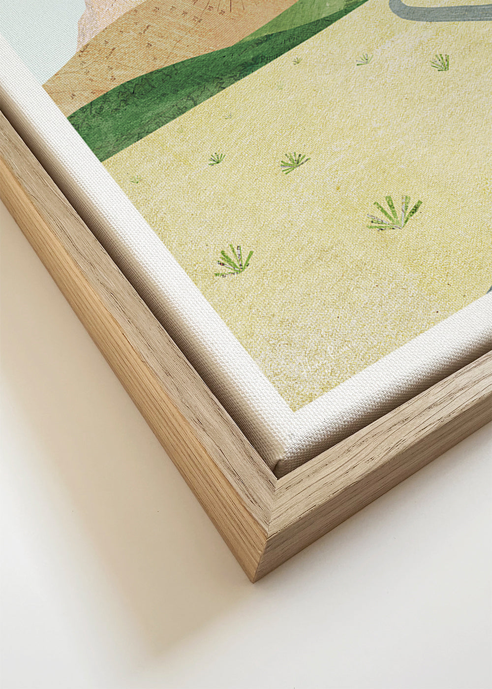 Arte paisagística: estrada sinuosa e montanha pastel