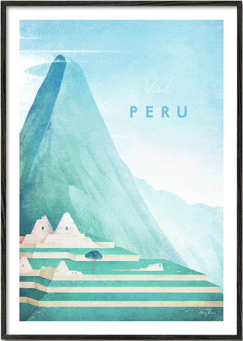 Poster de viagem Visit Peru montanhas e terraços