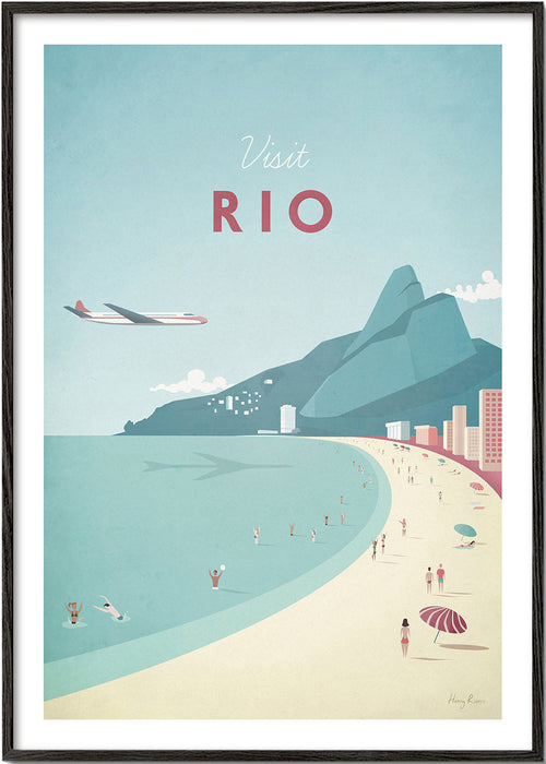 Poster de viagem: Rio na praia