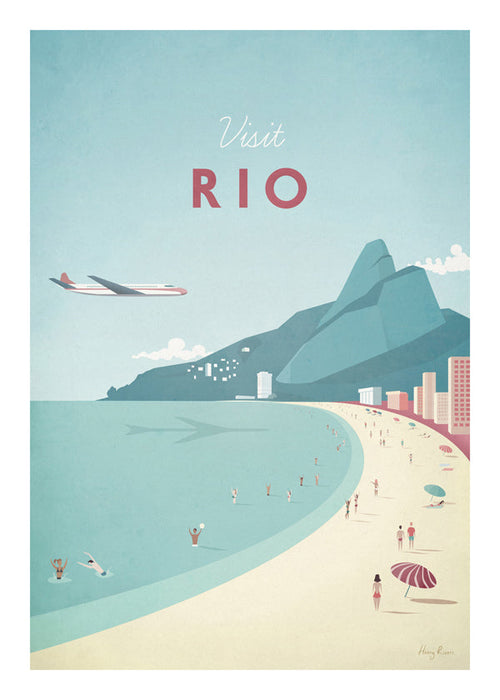 Poster de viagem: Rio na praia