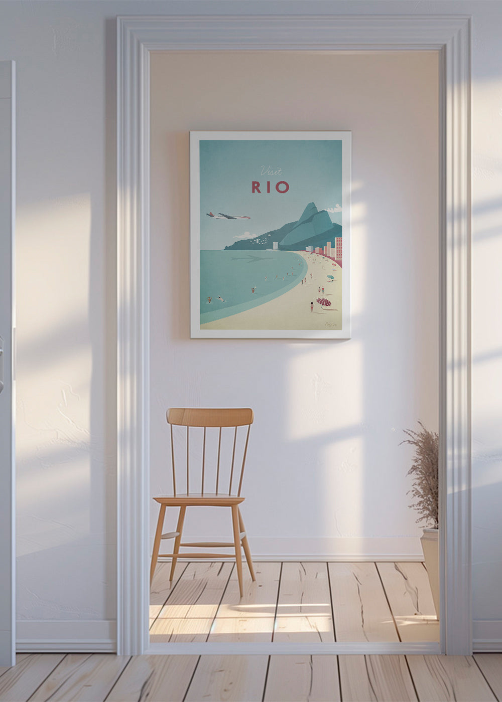 Poster de viagem: Rio na praia