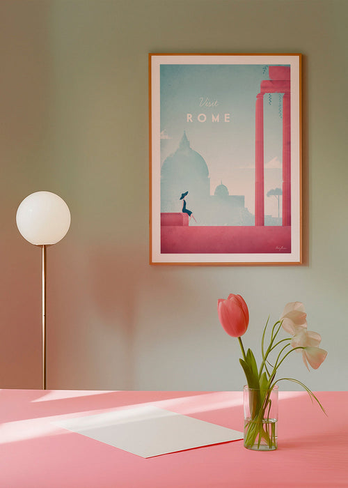 Poster de cidade: Roma em tons pastéis