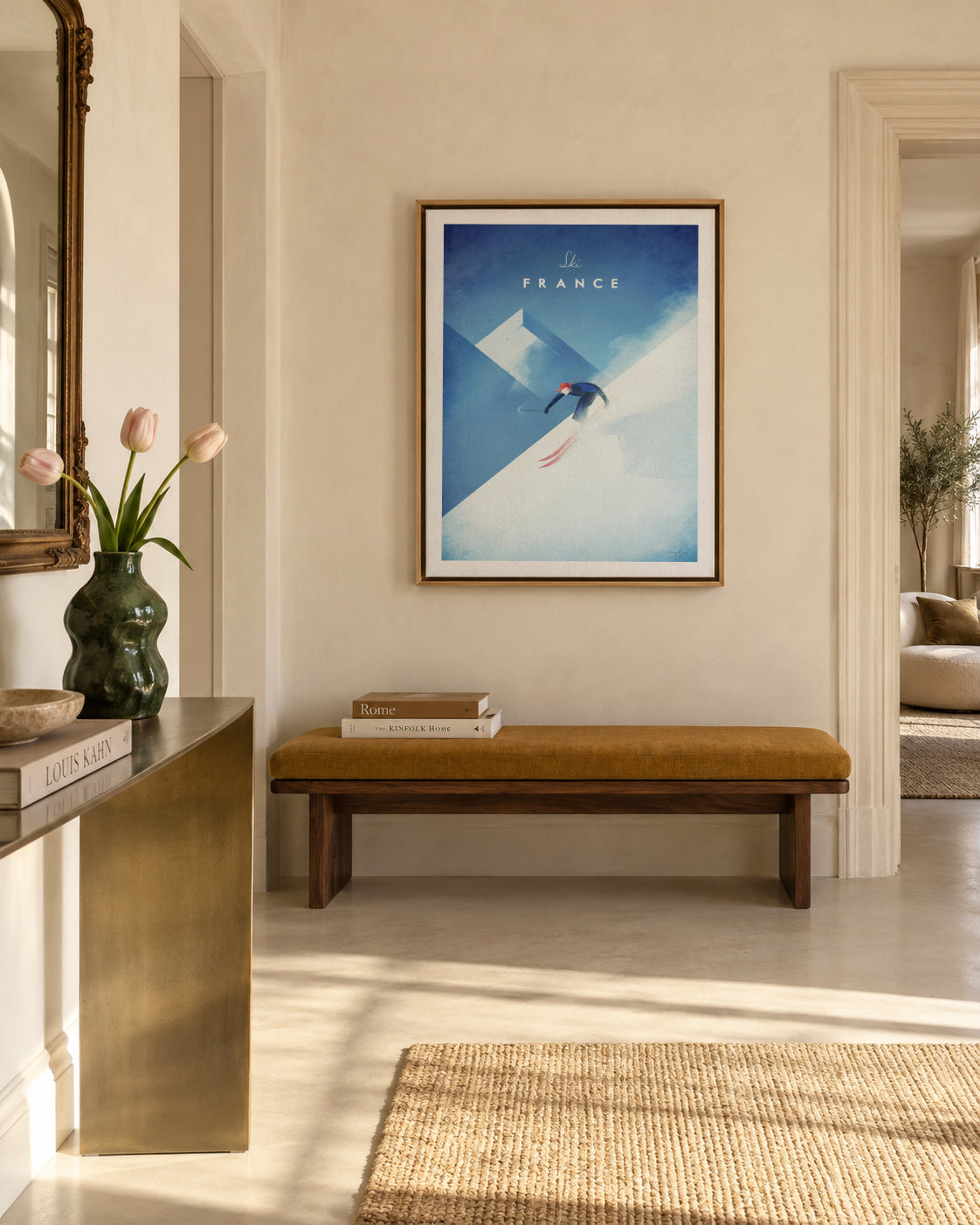 Ski France - Framed canvas in an interior