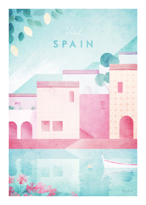 Poster de viagem Espanha em tons pastel