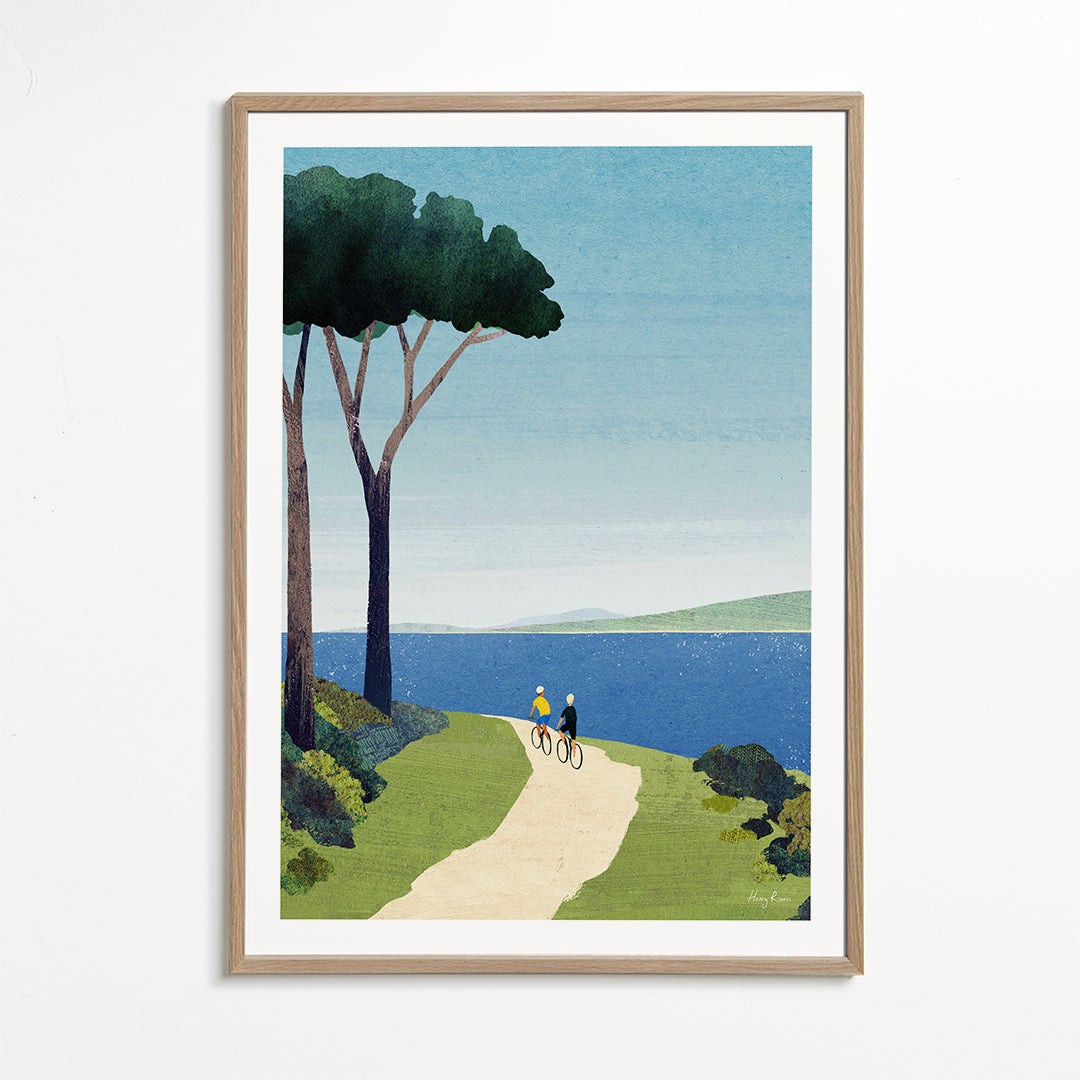 Cycling by the sea
