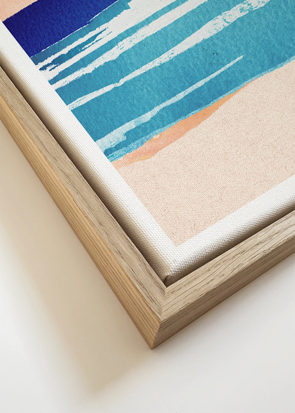 Quadro de paisagem: amanhecer minimalista sobre o mar