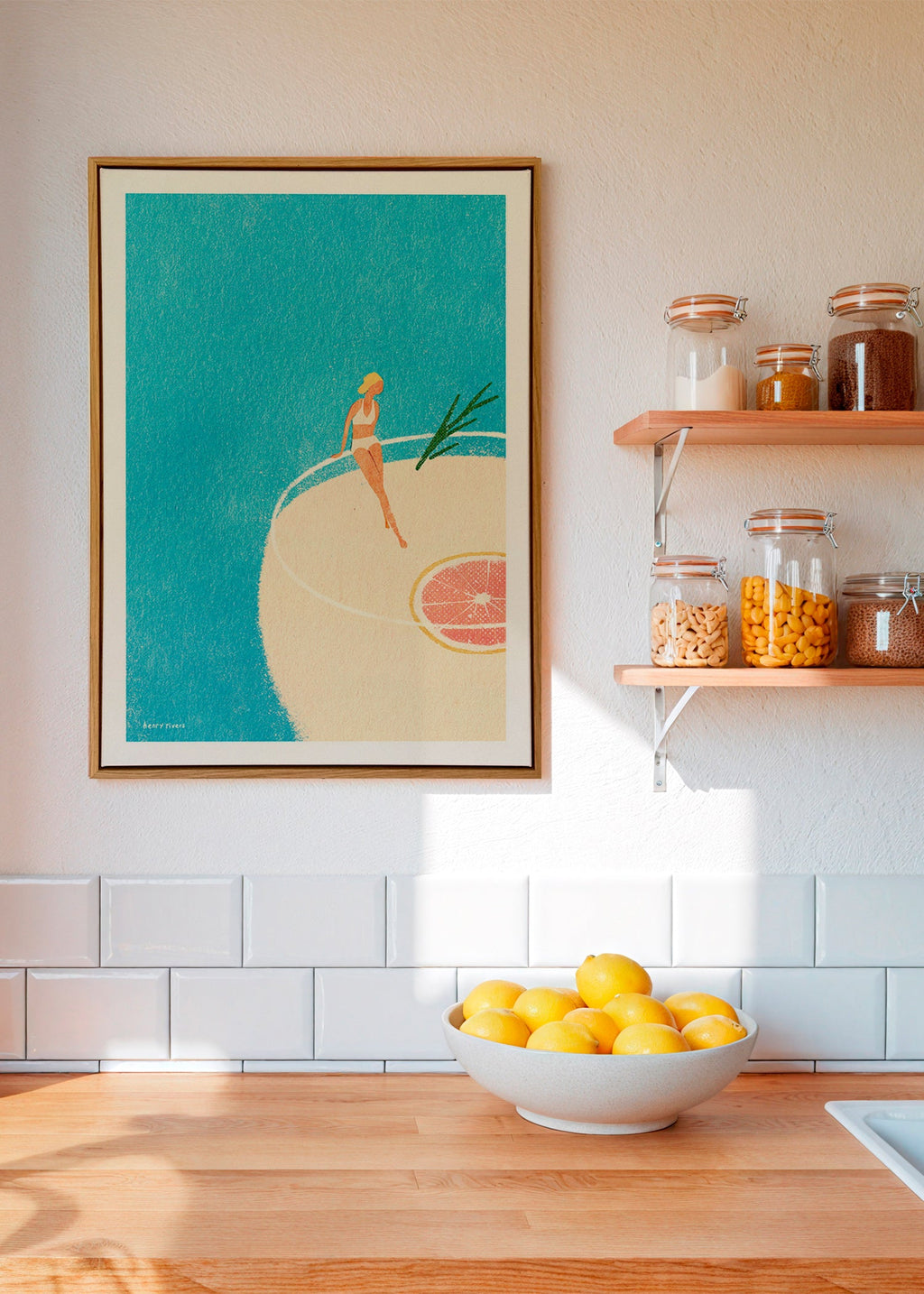 Arte para cozinha Gin Tonic ilustrado com figura – Canvas1