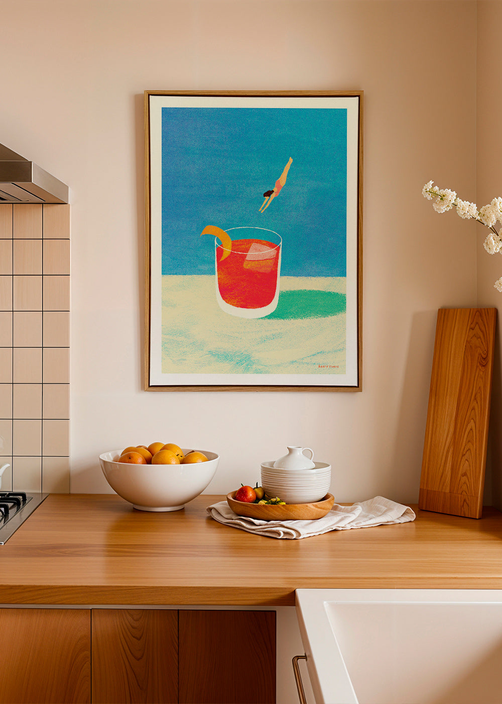 Arte para cozinha Negroni com mergulhadora – Canvas1