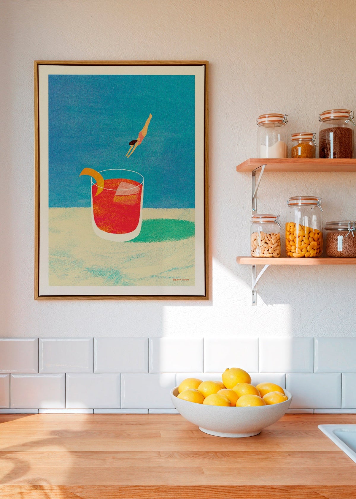 Arte para cozinha Negroni com mergulhadora – Canvas2