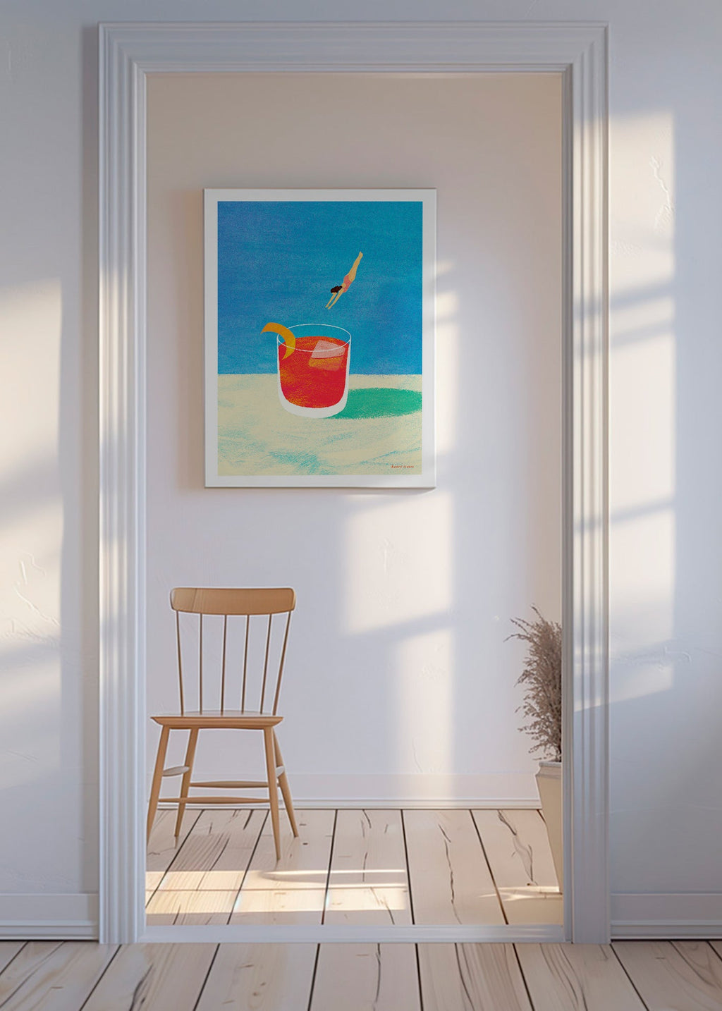 Arte para cozinha Negroni com mergulhadora – Canvas