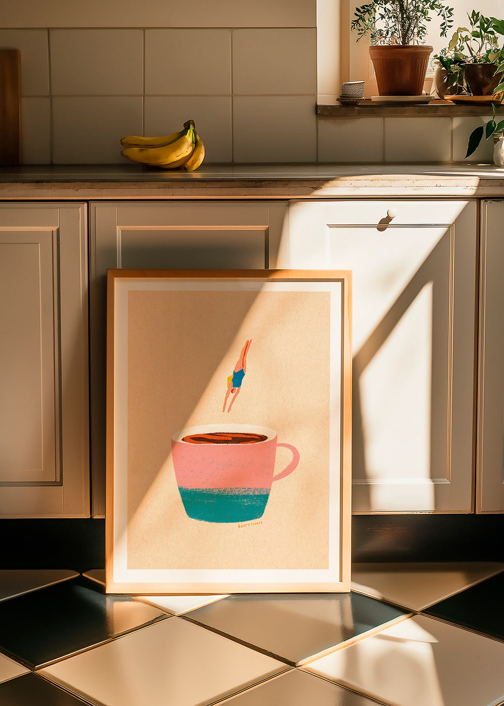 Arte para cozinha: chávena rosa e mergulhadora – Product2