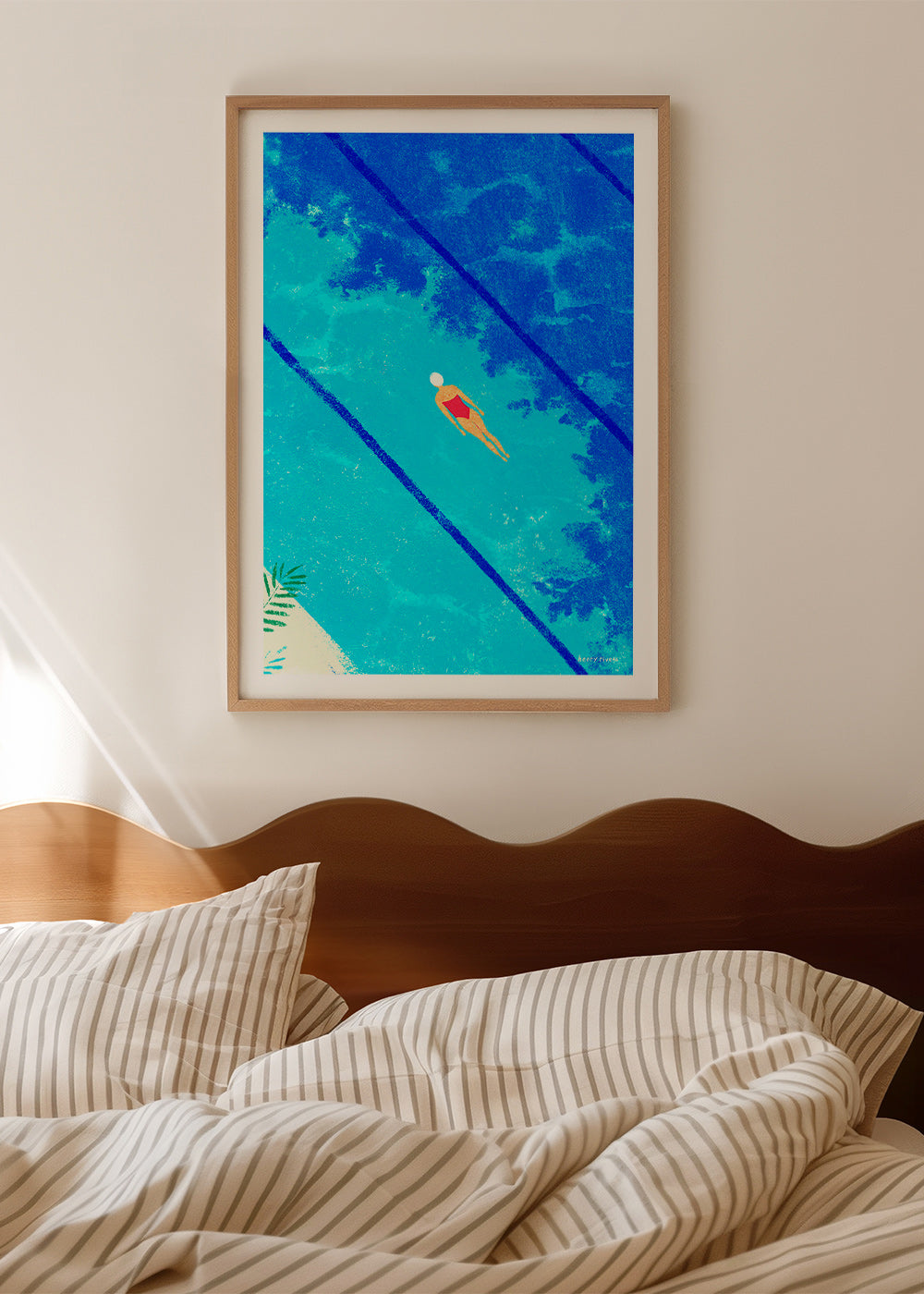 Ilustração nadadora na piscina – Product2