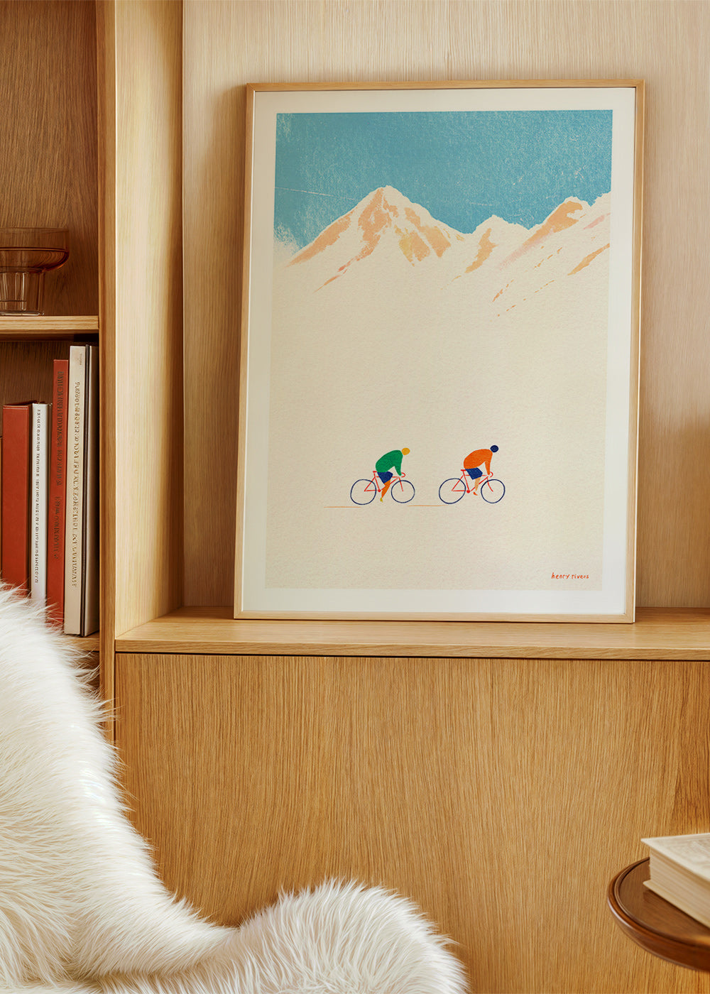 Arte desportiva com ciclistas na montanha – Product1