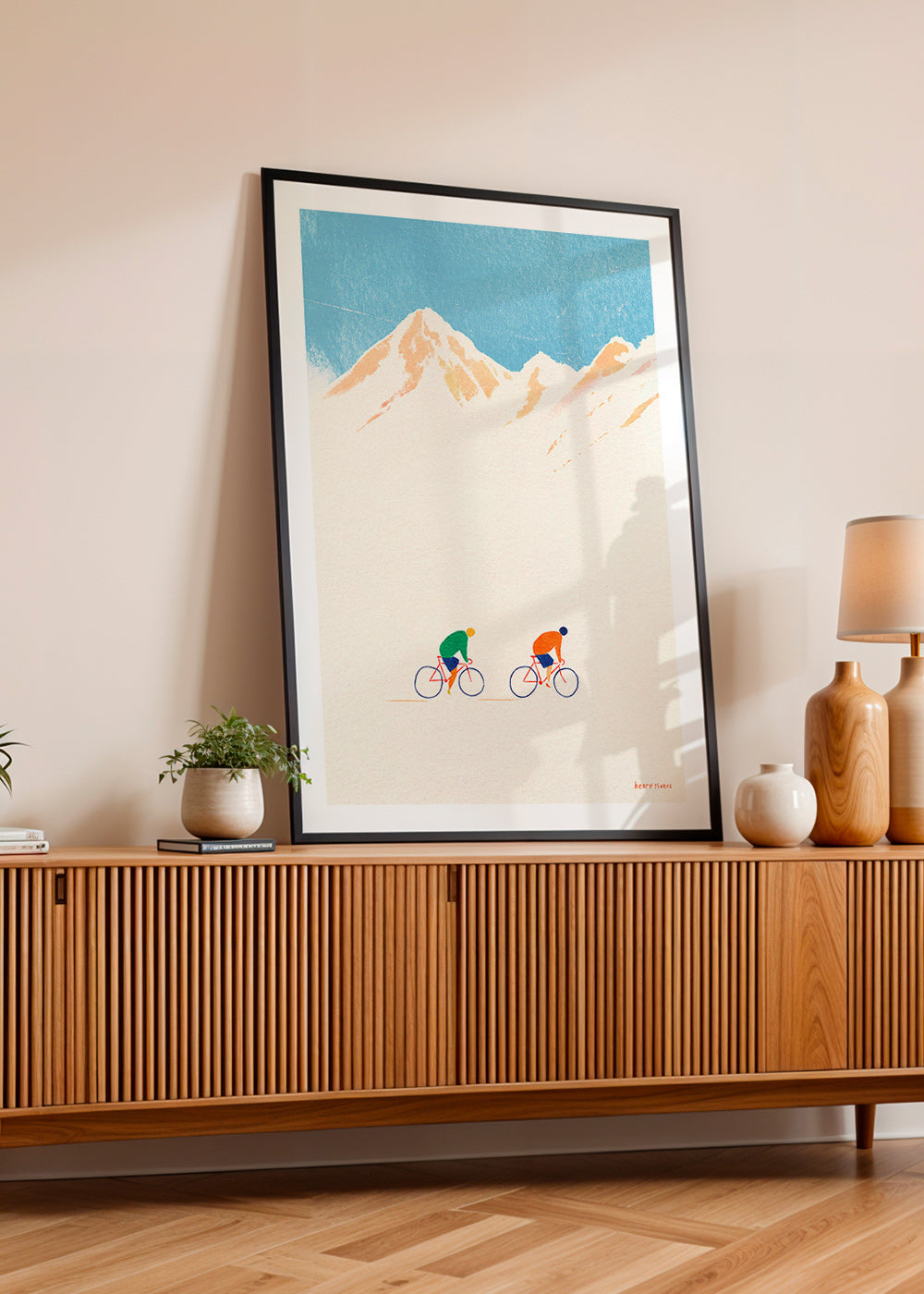 Arte desportiva com ciclistas na montanha – Product3