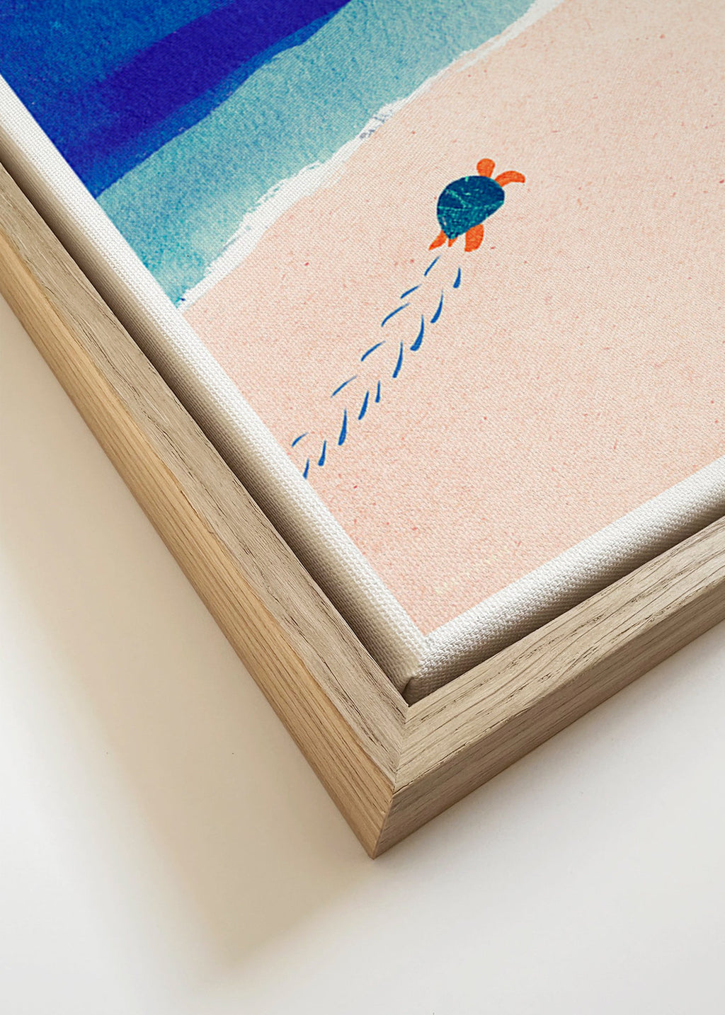 Ilustração tartaruga na praia – Canvas detail