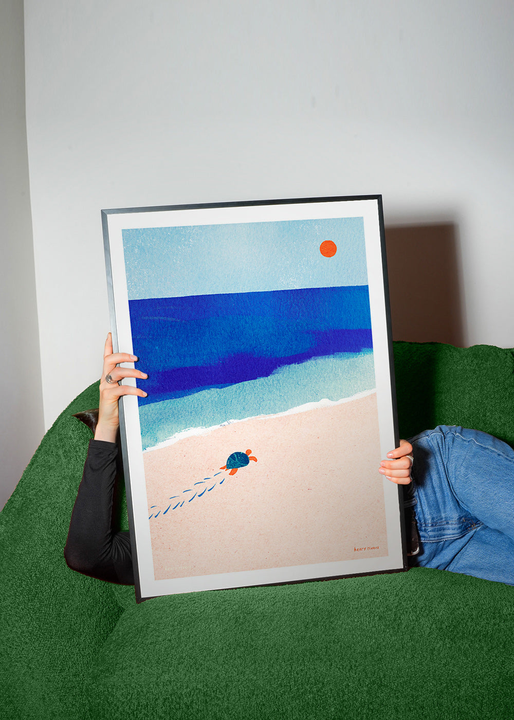 Ilustração tartaruga na praia – Product2