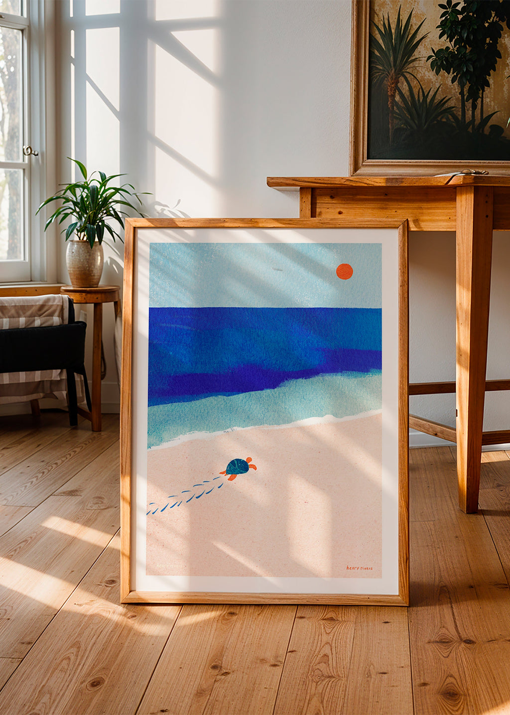 Ilustração tartaruga na praia – Product3