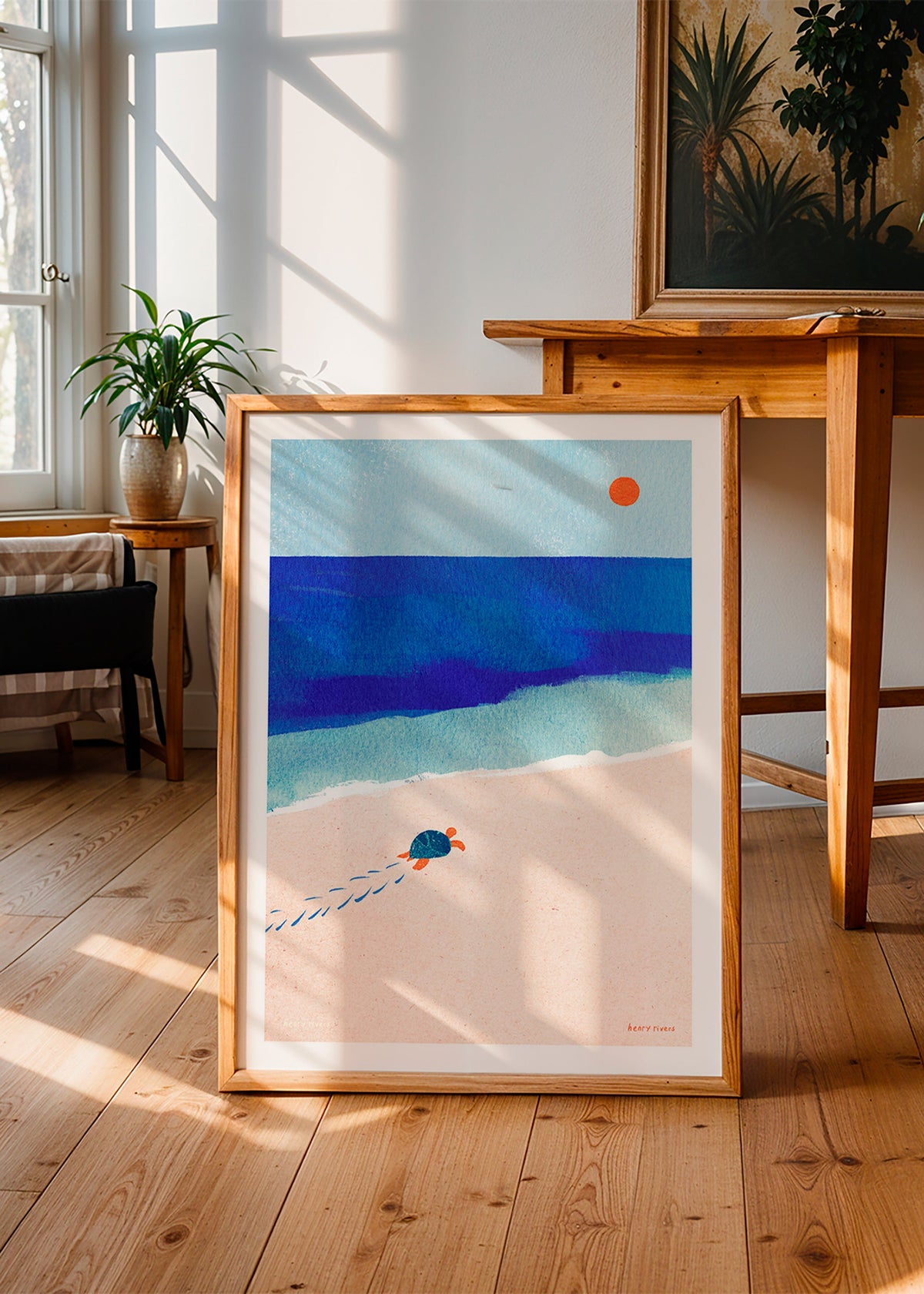 Ilustração tartaruga na praia – Product3
