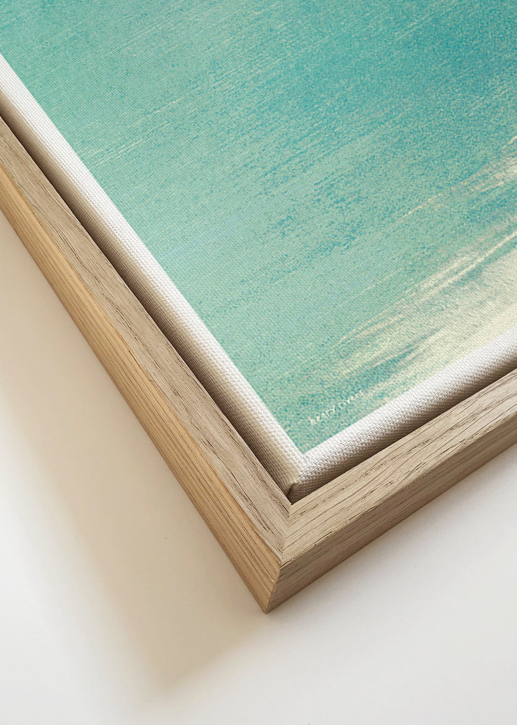 Arte paisagística: banhista no horizonte sereno – Canvas detail
