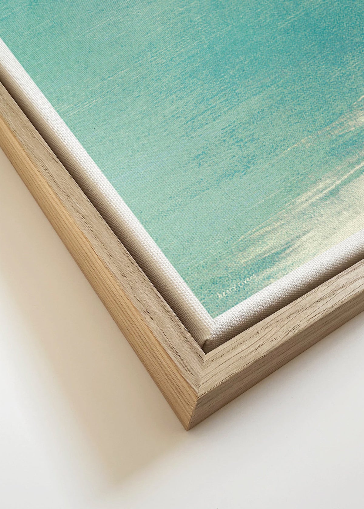 Arte paisagística: banhista no horizonte sereno – Canvas detail