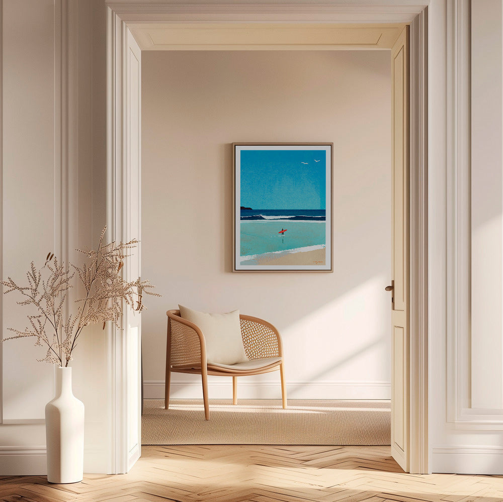 Arte desportivo: surfista na margem – Canvas2