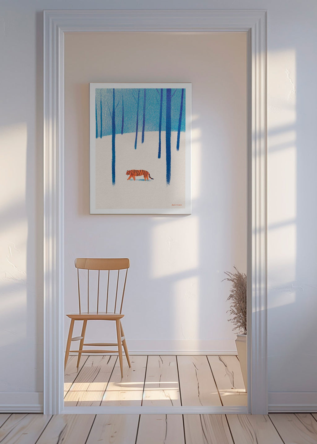 Quadro tigre na neve – Canvas