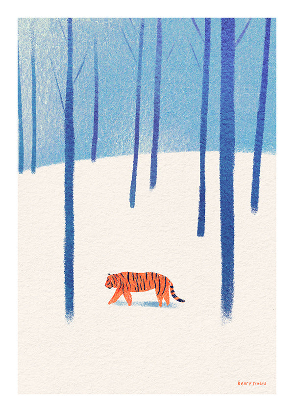 Quadro tigre na neve