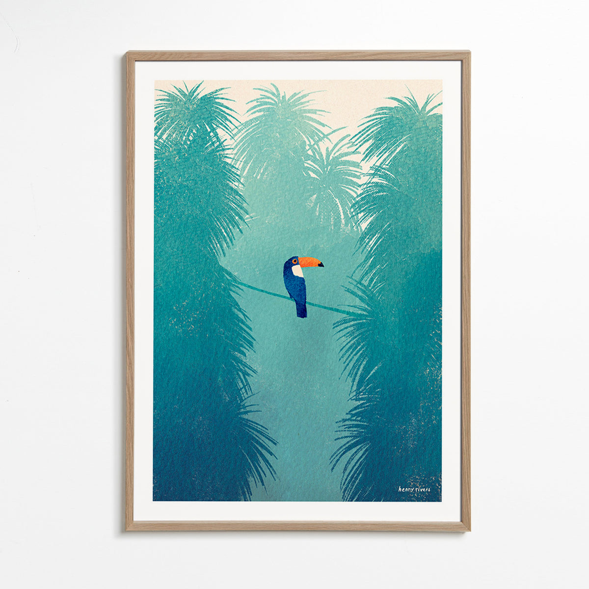 Tucano em ramo tropical – Oak Frame