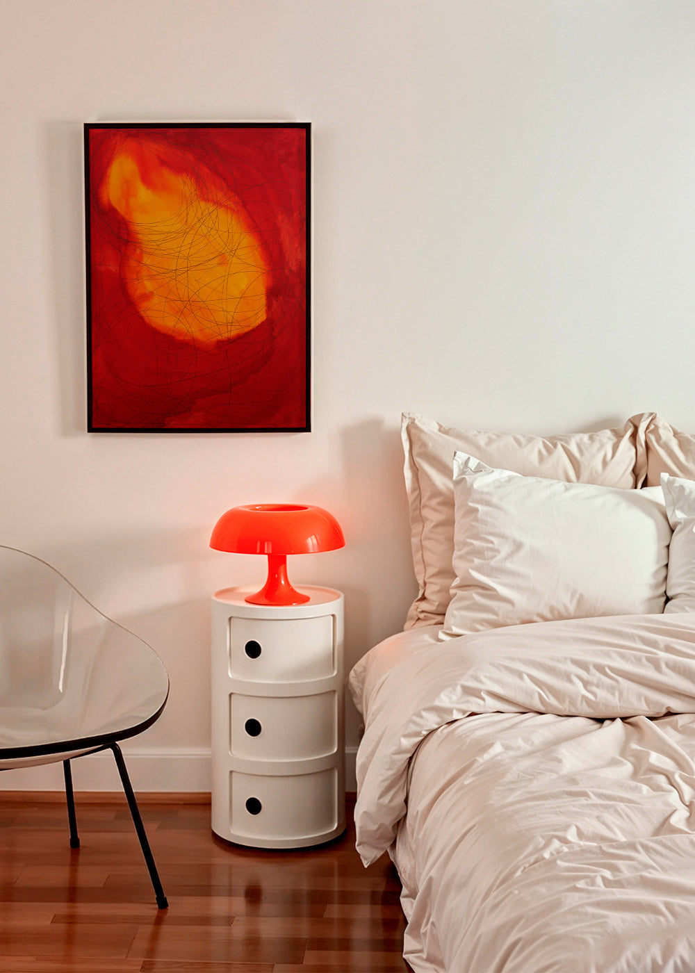 Quadro abstrato vermelho e amarelo – Product1