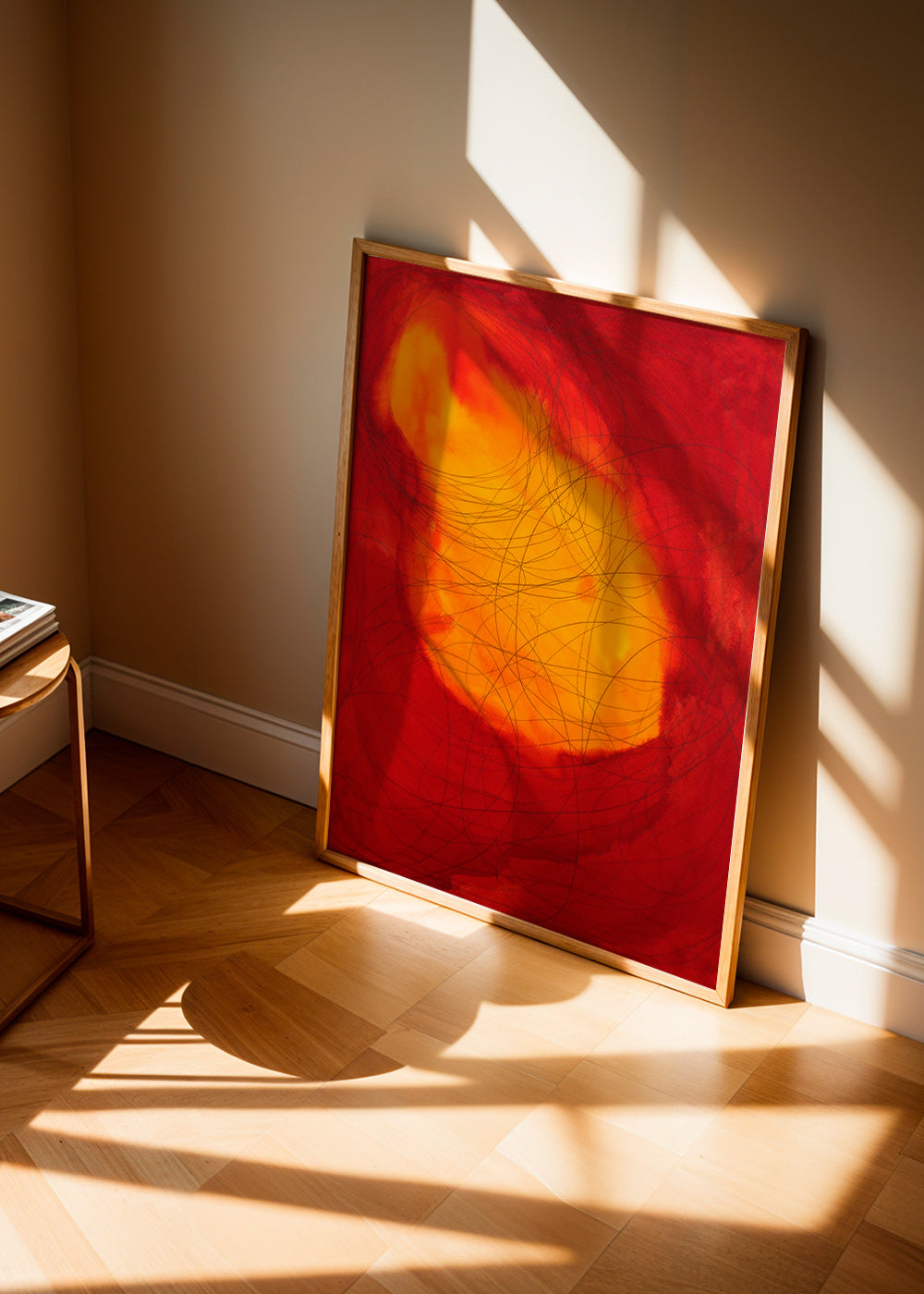 Quadro abstrato vermelho e amarelo – Product2