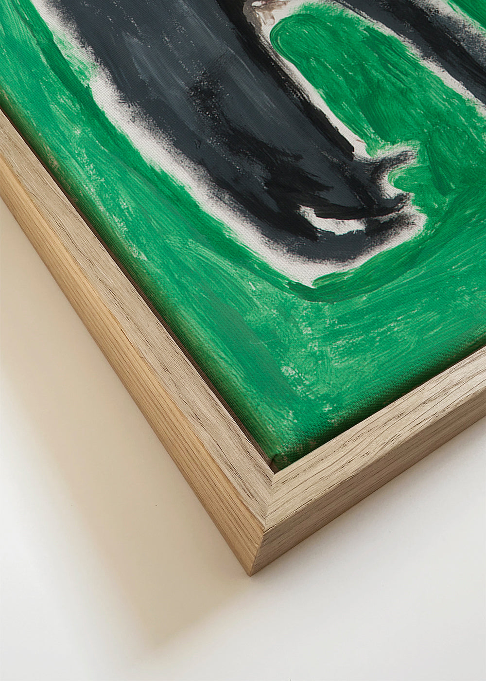 Quadro gorila expressivo em fundo verde